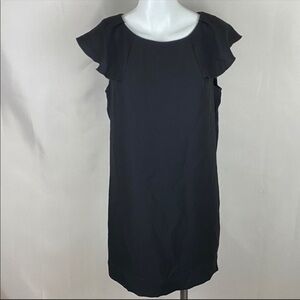 Banana Republic Black Short Dress with Ruffle Collar